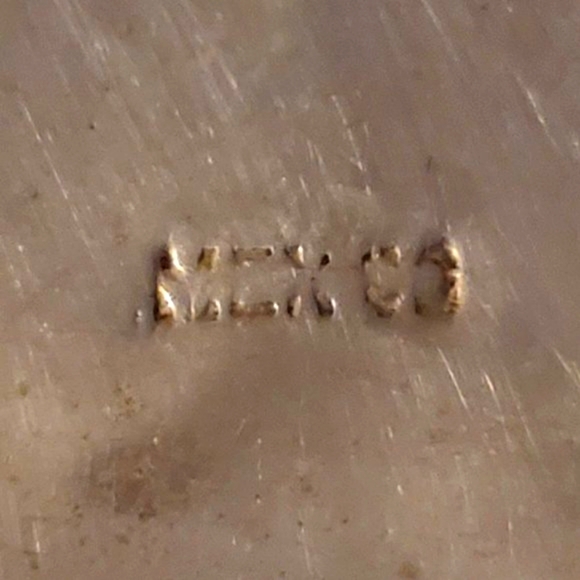 Vintage Mexican Silver Abalone Inlay Belt Buckle - Picture 5 of 5